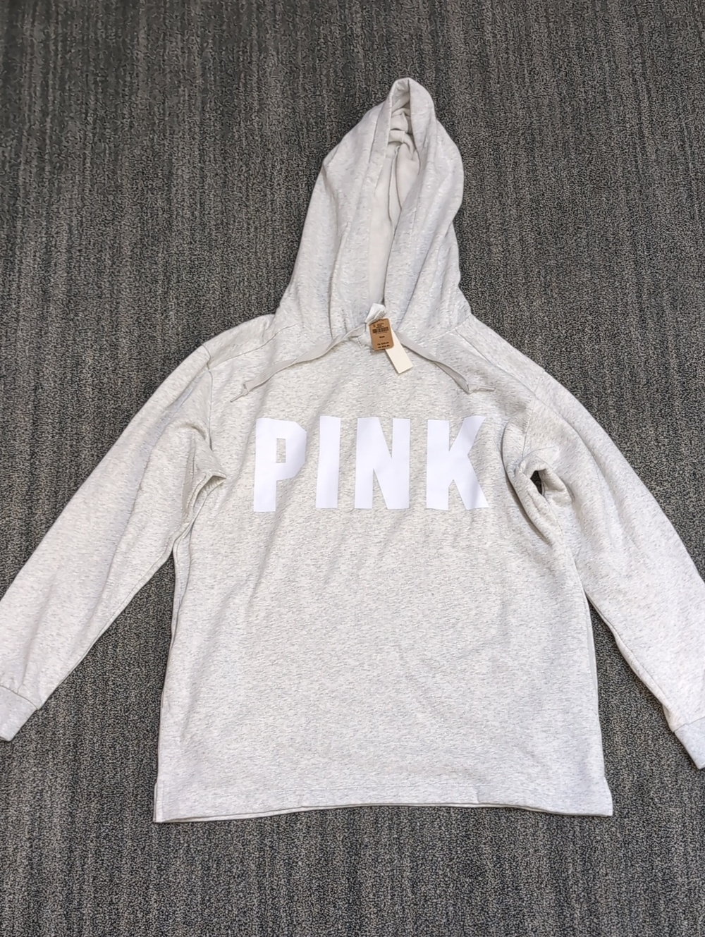 NWT Victoria's Secret PINK Heather Light Gray Hoodie Medium